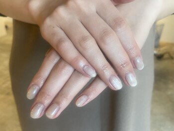 カセッタネイル(Casetta. nail)/beige　× white magnet