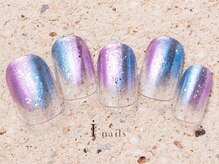 アイネイルズ 町田店(I nails)/クリアベースミラーネイル7480円