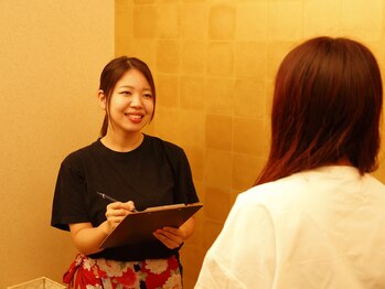 ルーエ ゼン エニシ(Ruhe Zen enishi)/～施術前～丁寧にカウンセリング