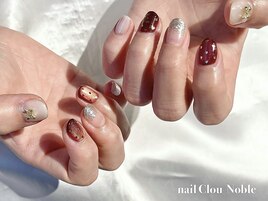 ハート柄ドットネイル