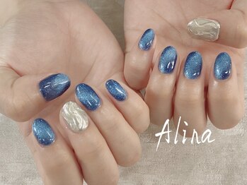 エリナネイルサロン池袋(Alina Nail Salon)/マグネット/ミラーネイル