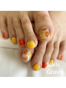 ネイルズ グラヴィス(Nails Gravis)/持込フットシンプルデザイン