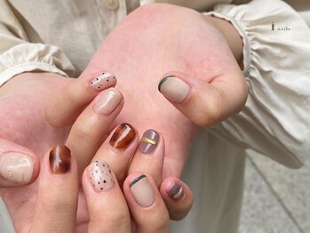 アイネイルズ 渋谷店(I nails)/べっ甲ニュアンス¥9480