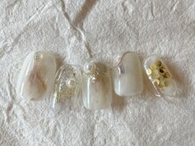 アイネイルズ 梅田店(I nails)/塗りかけミラーしずく¥9200