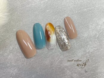 ウィズ 神戸(with)/秋カラー　ニュアンスネイル