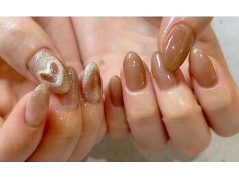 ネイルアンドアイラッシュスタジオ シュシュ(chouchou)/秋色マグネットハート