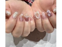 ネイルアンドアイラッシュスタジオ シュシュ(chouchou)/うねうねもやもや春ネイル