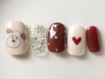 落書き風わんちゃん