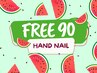 ハンド時間制フリーデザイン90分/アートいり持ち込みデザイン/8500円(オフ別)