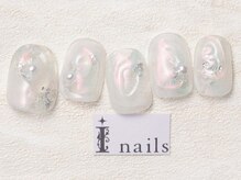 アイネイルズ 池袋店(I-nails)/ぷっくりホワイトオーロラ