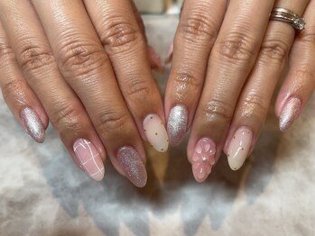 春フラワーネイル