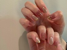 シベル(Ci belle)/メタリックネイル/細フレンチ