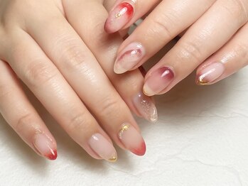 ユー(you)の写真/定額で長さだし・つけ放題♪スカルプ&チップで叶う大人ニュアンスネイル!
