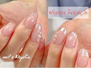 ネイルズミューコ(nail's MyuCo)/ミラーフレンチ