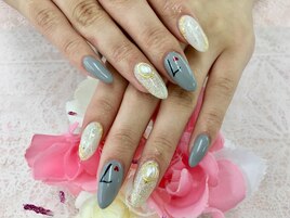 [近藤]大理石ネイル+アート追加