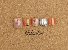 ネイルサロン ブランロール 三軒茶屋店(Blanl'or)/FOOT秋ニュアンス×ミラーネイル