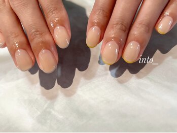 ネイルサロン イントゥ(into_)/アシンメトリー　細フレンチ