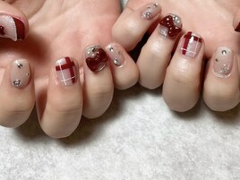 バレンタインネイル