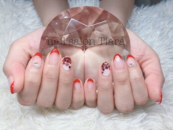 ティアラ(Tiara)/ハート　赤フレンチ