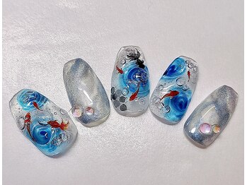 金魚バブルネイル