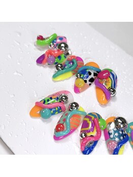 リグネイルスタジオ(Lig nail studio)/カラフル3Dネイル