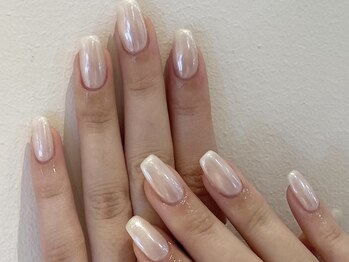 アコ バイ ネオリーブ(aco by Neolive)/ホワイトミラーネイル☆7000円