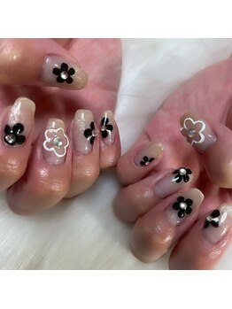 手描きフラワー