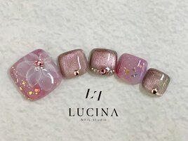 c-251 フラワーフットネイル