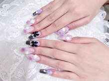 ナナネイル(Nana Nail)/ローズ×リボンネイル