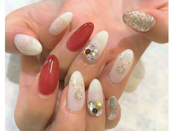 ドレス ネイルアンドアイラッシュ 梅田(Dress)/【Dress 梅田】ビジューネイル