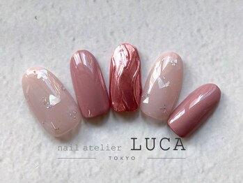 ネイルアトリエルカ(nail atelier LUCA)/W-298 くすみピンクシェルミラー