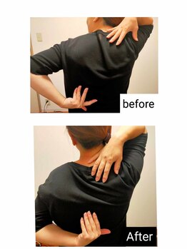 アース エンジェル整体院/ビフォアフ 整体&肩 90分