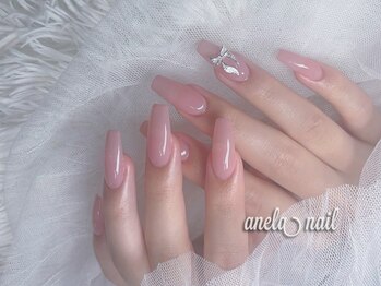 アネラネイル(anela nail)の写真/【写真：長さ出しシンプル¥11,800】種類豊富なデザインからお客様に合った長さ出しのご提案！