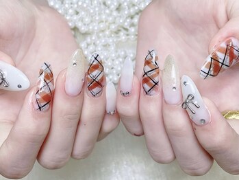 シーアンドビーネイル(C&B Nail)/秋/渋谷ネイル/リボンデザイン