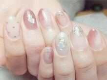 プリル ネイルアンドアイラッシュ 御幸ヶ原店(Puril NAIL&EYELASHES)/シェルとピンクのニュアンス