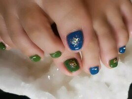 フット キラキラフィルムネイル