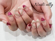ネイルズアリー 立川店(Nails ally)/ワンホンネイル×スイート×春色