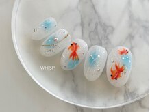 ウィスプ(WHISP)/手描き金魚アート 夏 和風