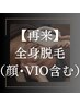 【2回目以降/都度払い】全身まるごと脱毛(顔.VIO含む)18000円