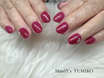 マンディーズ(MandY's)/ボルドー/ワンカラー/ストーン