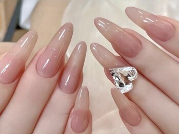 ハニーネイル 新宿店(Honey NAIL)の写真/【ワンカラー★ストーン4粒+保湿オイル・ドライケア付シンプル定額¥5280】丁寧な仕上がりで大満足!