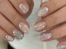 あじさい 寒色ネイル 水滴ネイル
