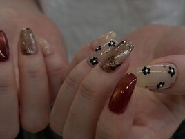 秋色 マグネット お花ホログラム