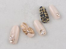 サンミーゴネイル 神戸店(Sunmego Nail)/ミラーリボン×ピクシーネイル