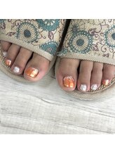 ステラネイル(Stela Nail)/オレンジ×オーロラ