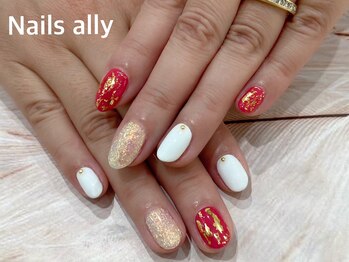 ネイルズアリー 立川店(Nails ally)/ワンポイントホイルアート