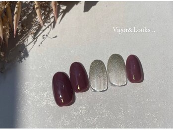 ヴィガー アンド ルックス 白金 目黒(Vigor&Looks)/上品ネイル　フラッシュネイル