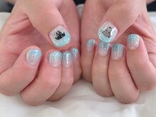 ツインズ ネイル(Twins Nail)/ラメグラ×手描きアート