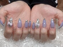 レアネイル 新宿(le'a nail)/柄フレンチネイル