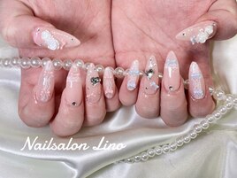 フリル×リボンネイル